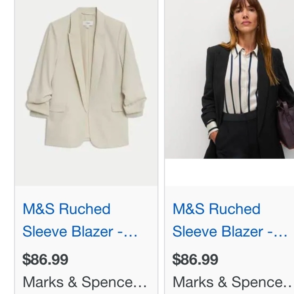 M & S Collection Relaxed Fit Blazer Size 14 - Picture 4 of 5